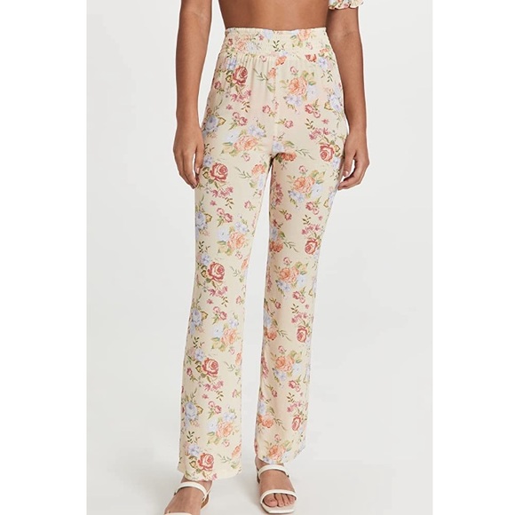 WeWoreWhat Pants - NWT WeWoreWhat Floral Smocked Flare Pants